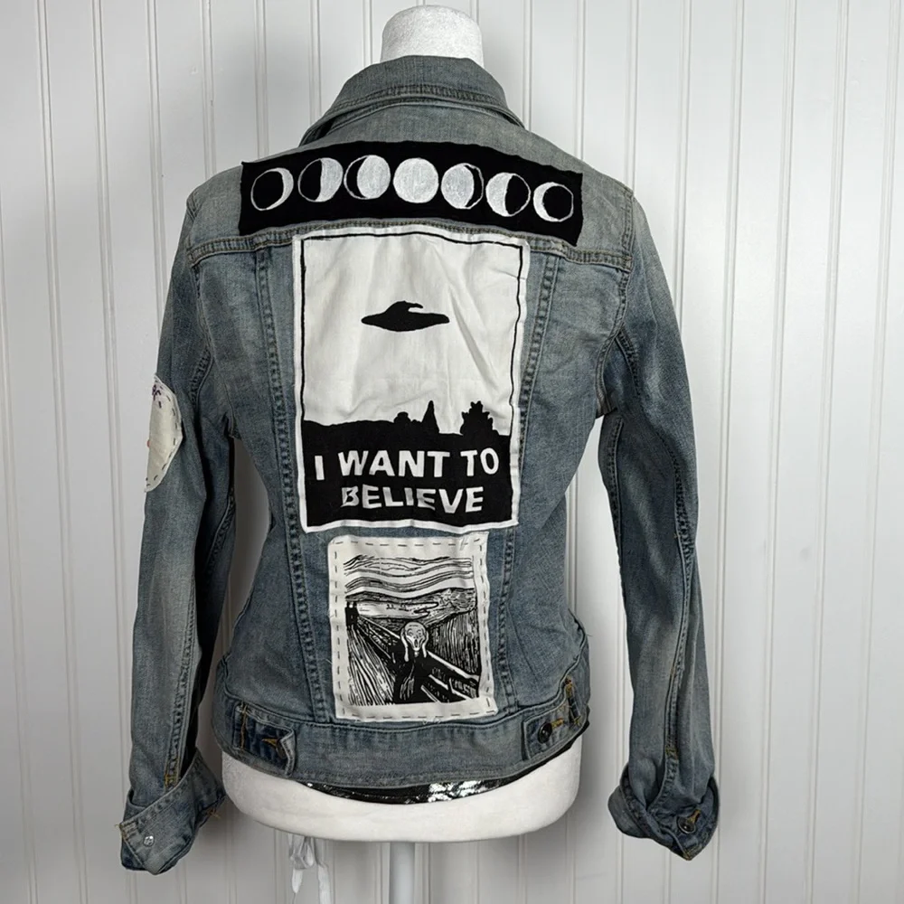Denim patch jacket - Picture 3 of 16